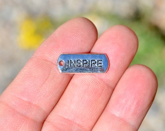 1  INSPIRE Silver Tone Word Charm SC2864