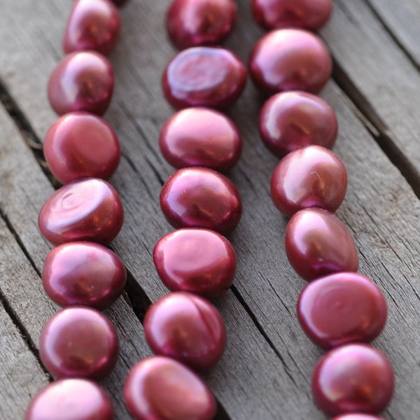 Cultured Freshwater Pearls- Cranberry