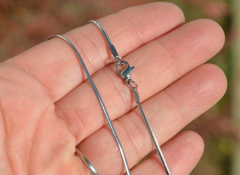 BULK 10 Stainless Steel 17 Snake Chain with Lobster Clasps C972