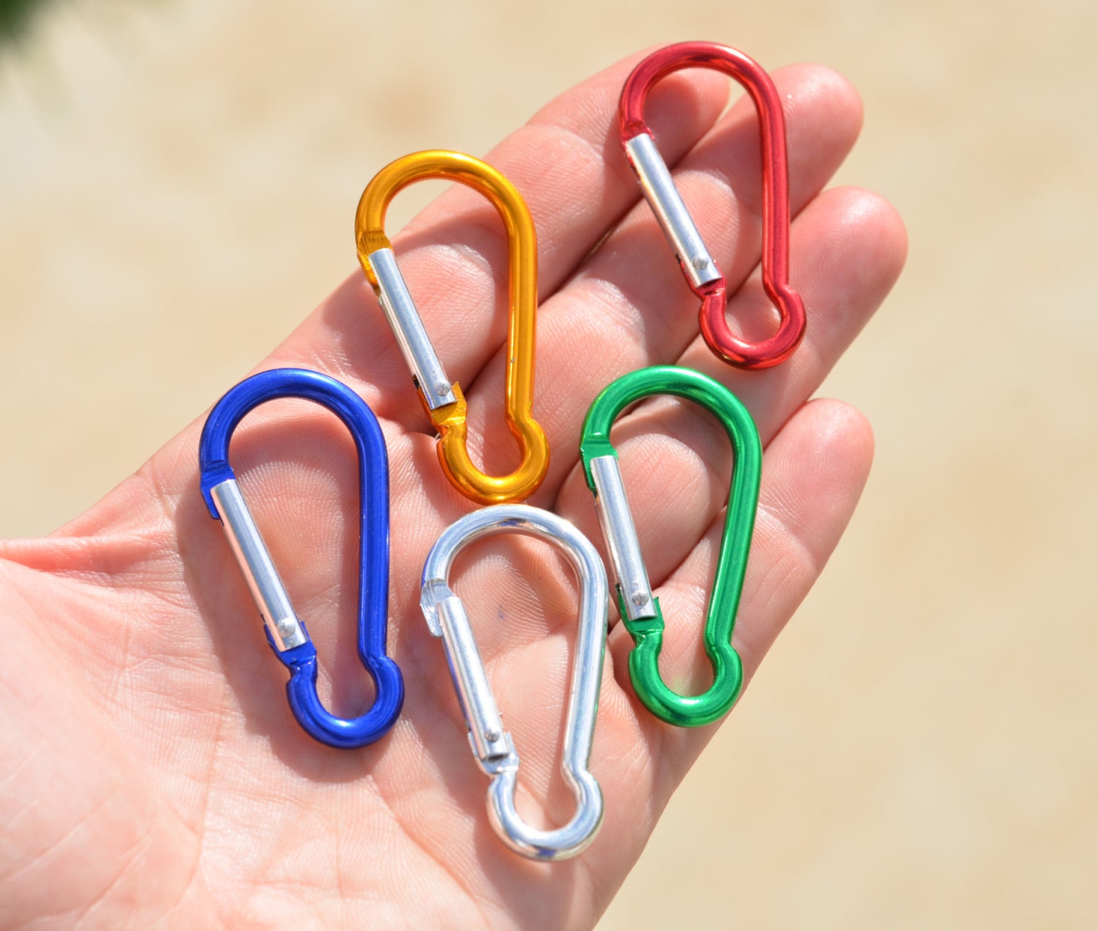 BULK 20 Mini Carabiner Clips Multi Color Aluminum F378 Etsy