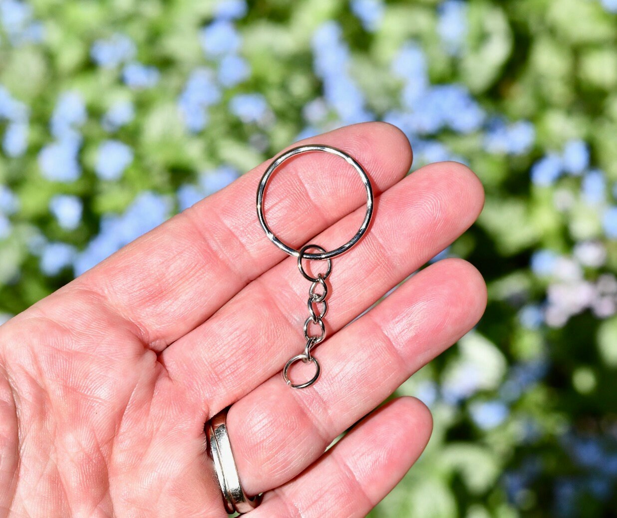 5 Key Ring Holder Silver Tone With Extender Chain F321 - Etsy