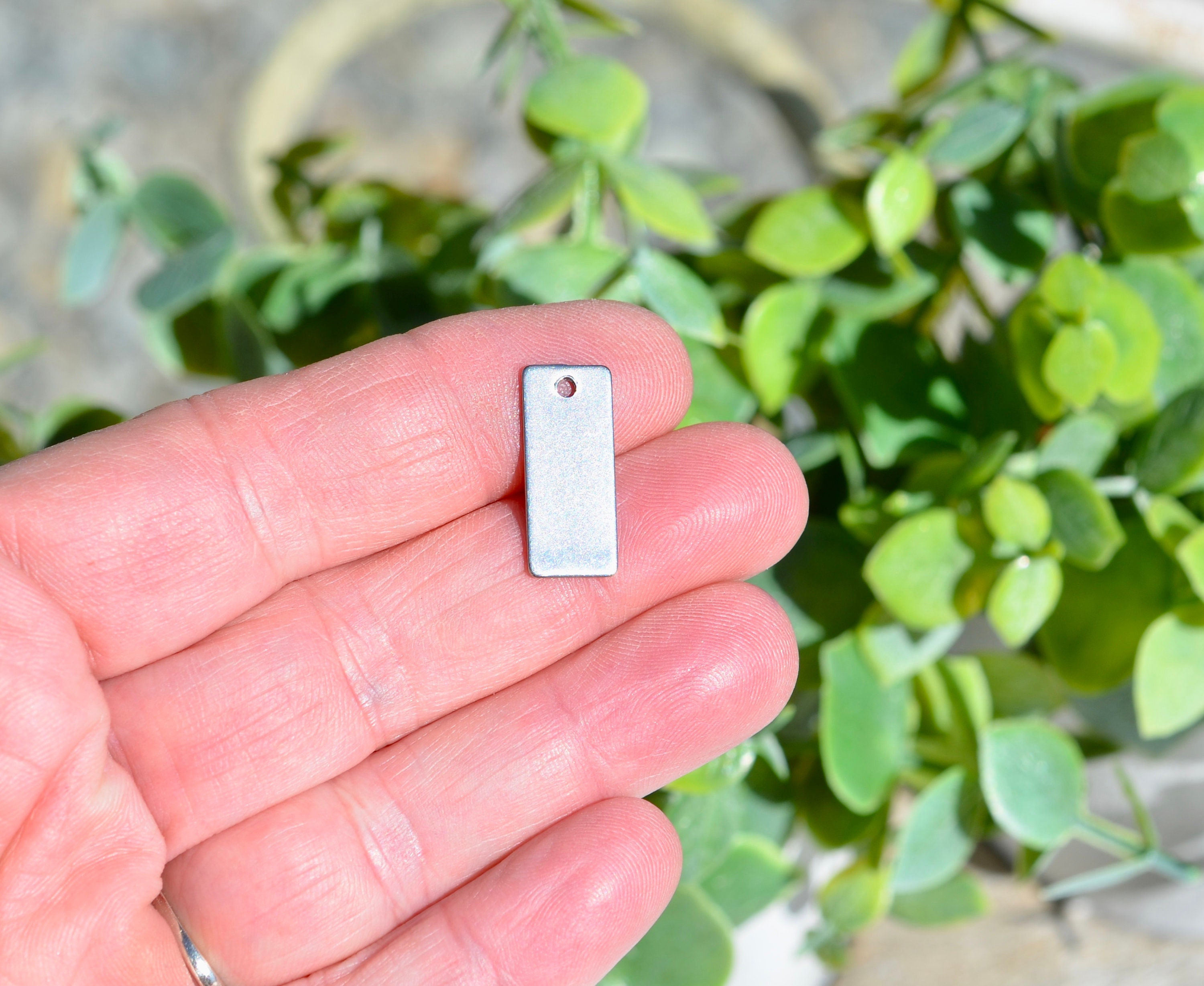 Personalized Stainless Steel 25mm Medium Rectangle Charm - Etsy