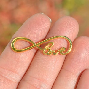 5 Infinity Love Gold Tone Connector Charms GC3680