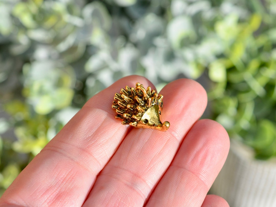 Multicolor Gold Glitter Hedgehog Charm main image 1