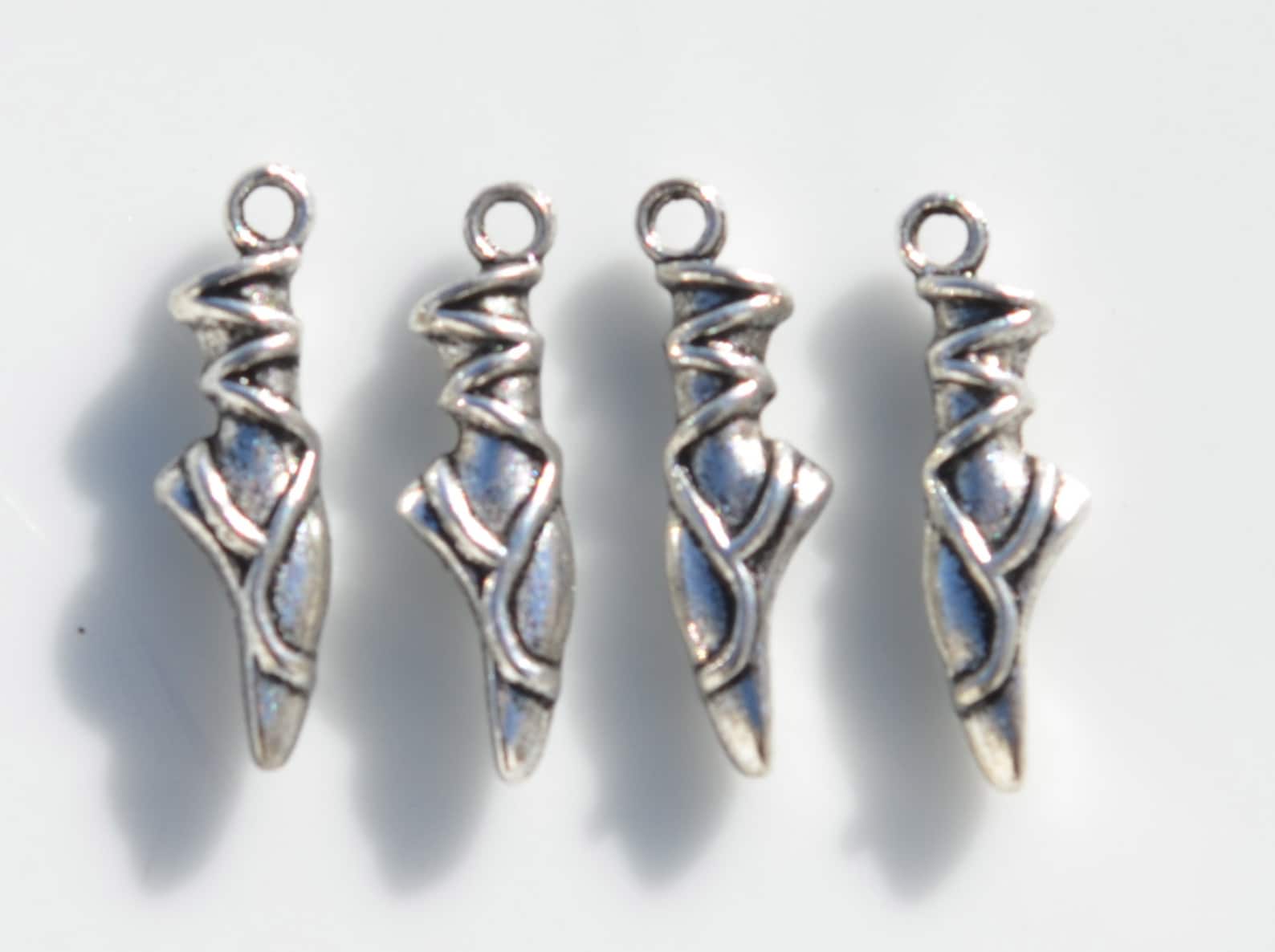 1 ballet slipper 3d silver tone charm sc1200