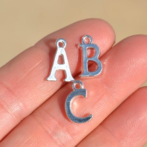 1 Set  Alphabet Charms Silver Tone A to Z SC3376
