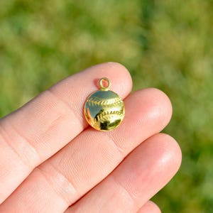 BULK 50 Gold Plated Baseball Charms GC2219