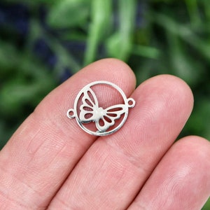 1  Stainless Steel Butterfly Connector Charm SC5301