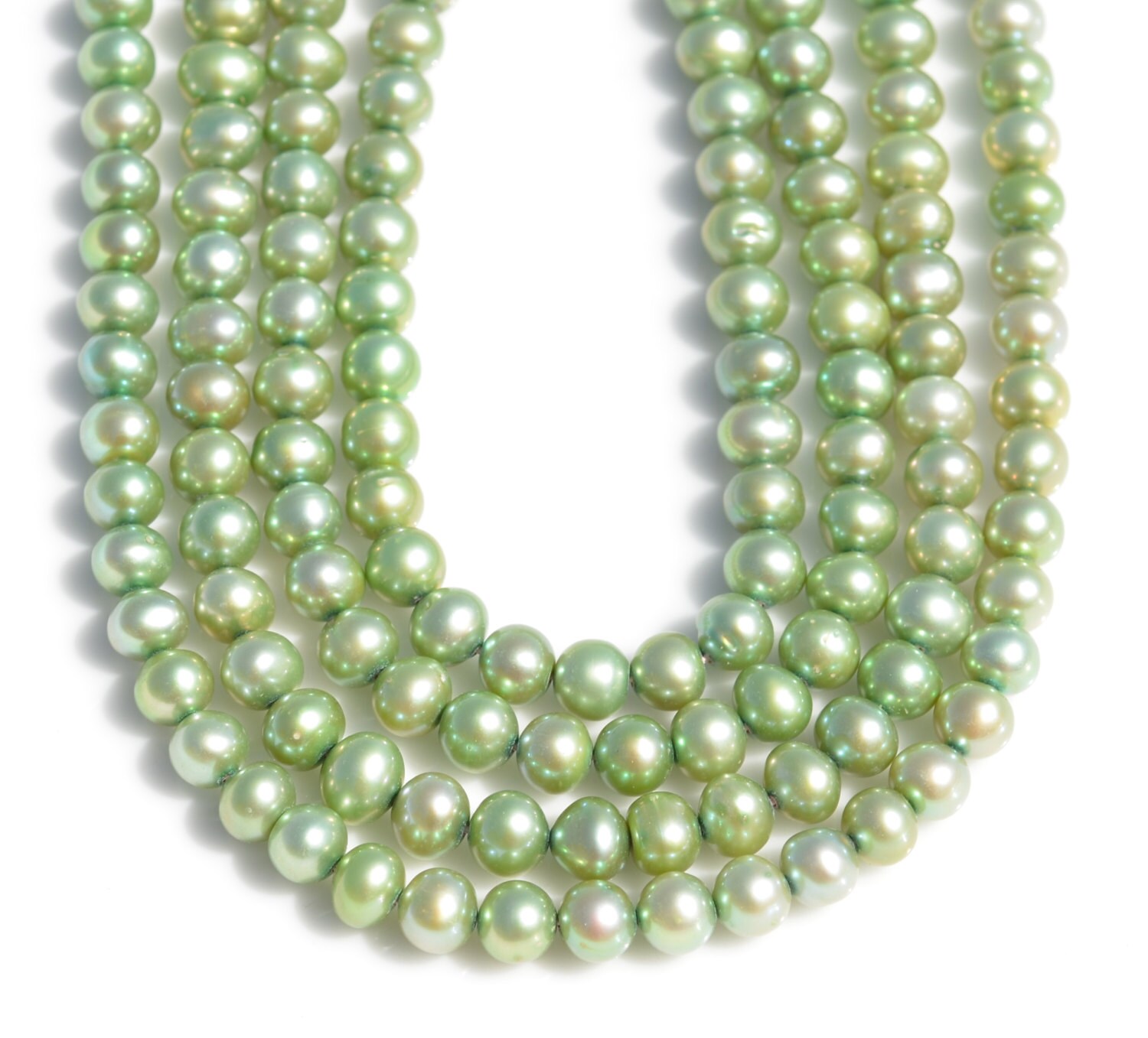 1 Strand Cultured Freshwater Pearls Light Green BD762 Etsy