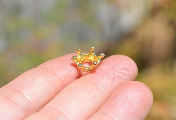 BULK 50 Crown Gold Tone 3D Charms GC4141 Etsy