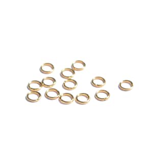 BULK 50 Gold Plated Stainless Steel 6mm Jump Rings F457