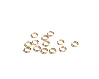 BULK 50 Gold Plated Stainless Steel 6mm Jump Rings F457