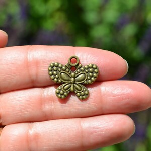 BULK 20 Butterfly Bronze  Tone Charms BC1968