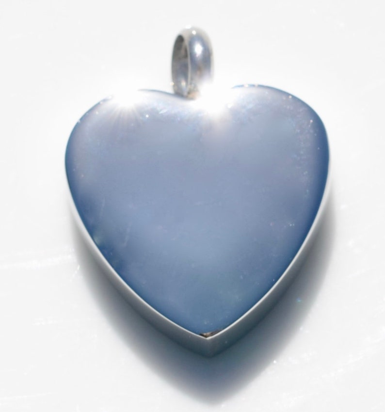 1 Titanium Steel Cremation Heart with Tree Urn Pendant SC4206
