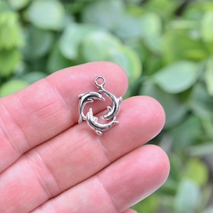 1  Dolphin Silver Tone Charm SC6061
