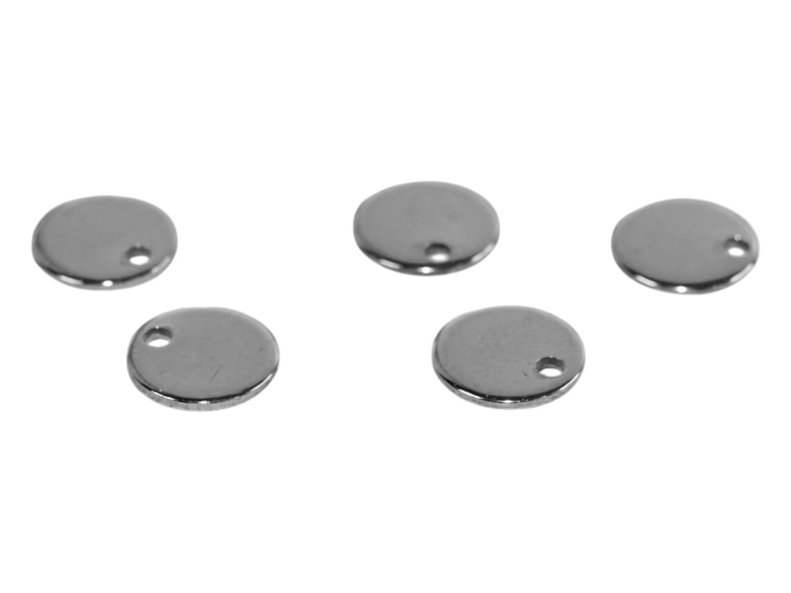25 Tiny Stainless Steel 8mm Blank Disc Charms EB62 - Etsy