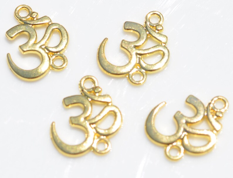BULK 50 OM Yoga Gold Tone Connector Charms GC3346 Etsy