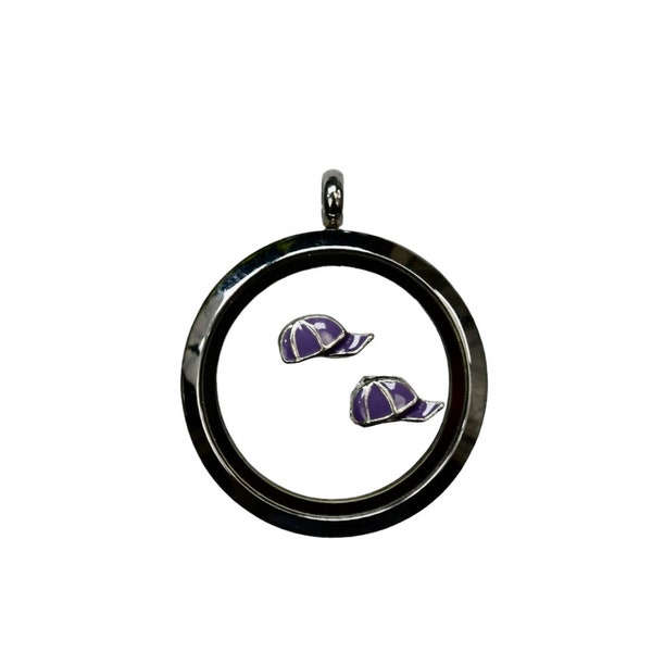 1 Memory Locket Violet Ball Cap Charm FL302