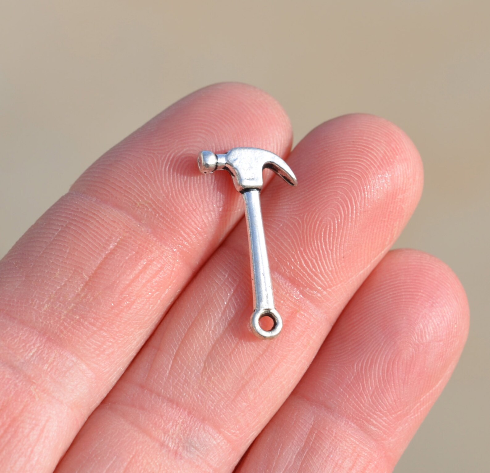 1 Hammer Silver Tone Charm SC1655 Etsy