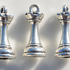 5 Rook Pieza de Ajedrez 3D Plata Tono Encantos SC3358 imagen 4