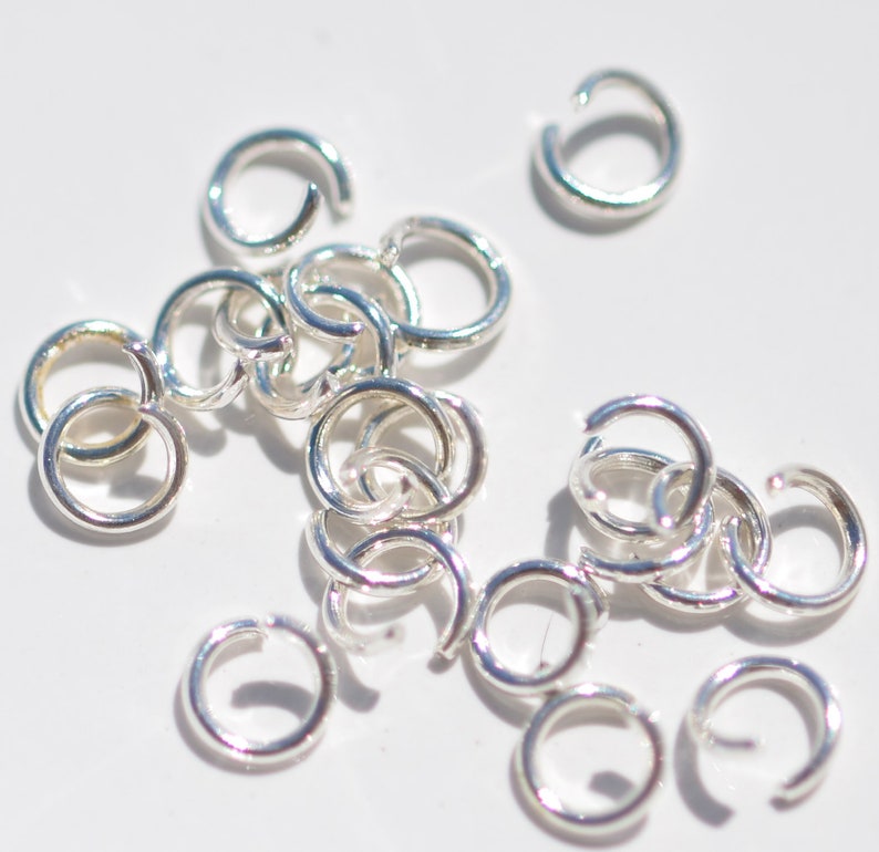 BULK 100 Jump Rings Bright Silver Tone 5 Mm F103 Etsy