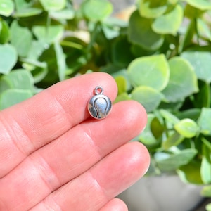 10  Tennis Ball Silver Tone Charms SC3650