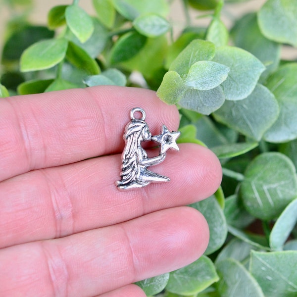 1 Virgo Zodiac Silver Tone Charm SC6956