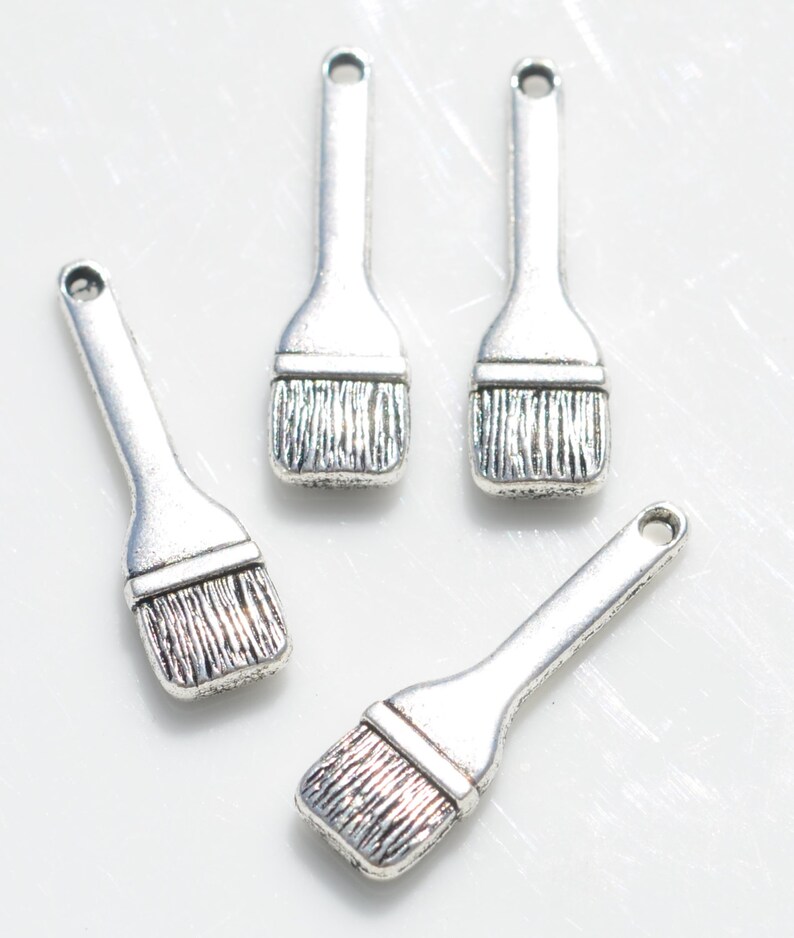 1 Paint Brush Silver Tone Charm SC5144 Etsy