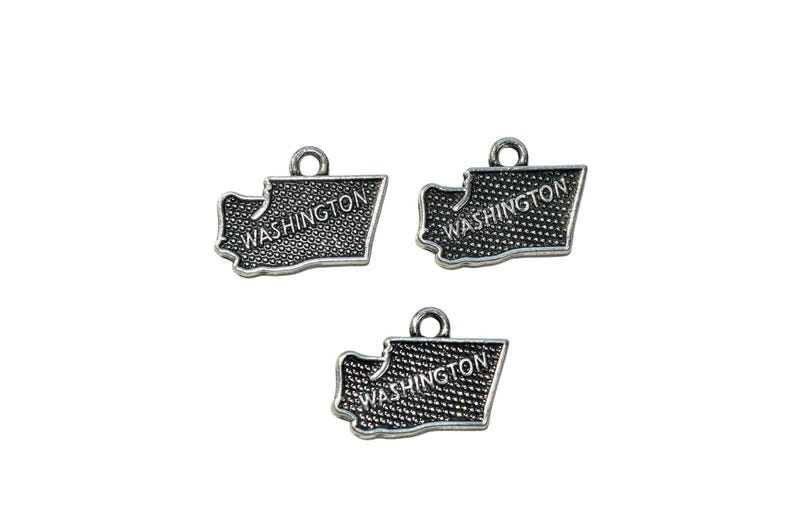 BULK 20 State of Washington Silver Tone Charms SC2141 image 4