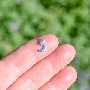 BULK 50 Bright Silver Tone Moon and Star Stainless Steel  Charms SC6511