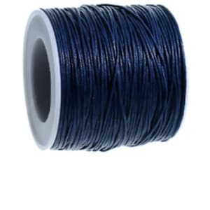 Dark Blue Cotton Jewelry Cord 1mm Thick Spool F750