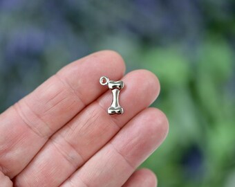 1   Dog Bone Silver Tone Charm SC2852