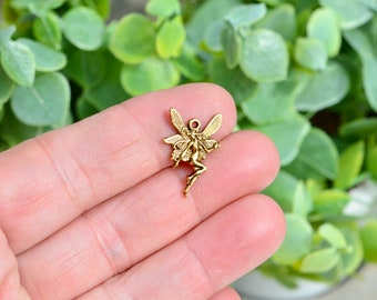 BULK 50 Fairy  Gold Tone Charms GC6335