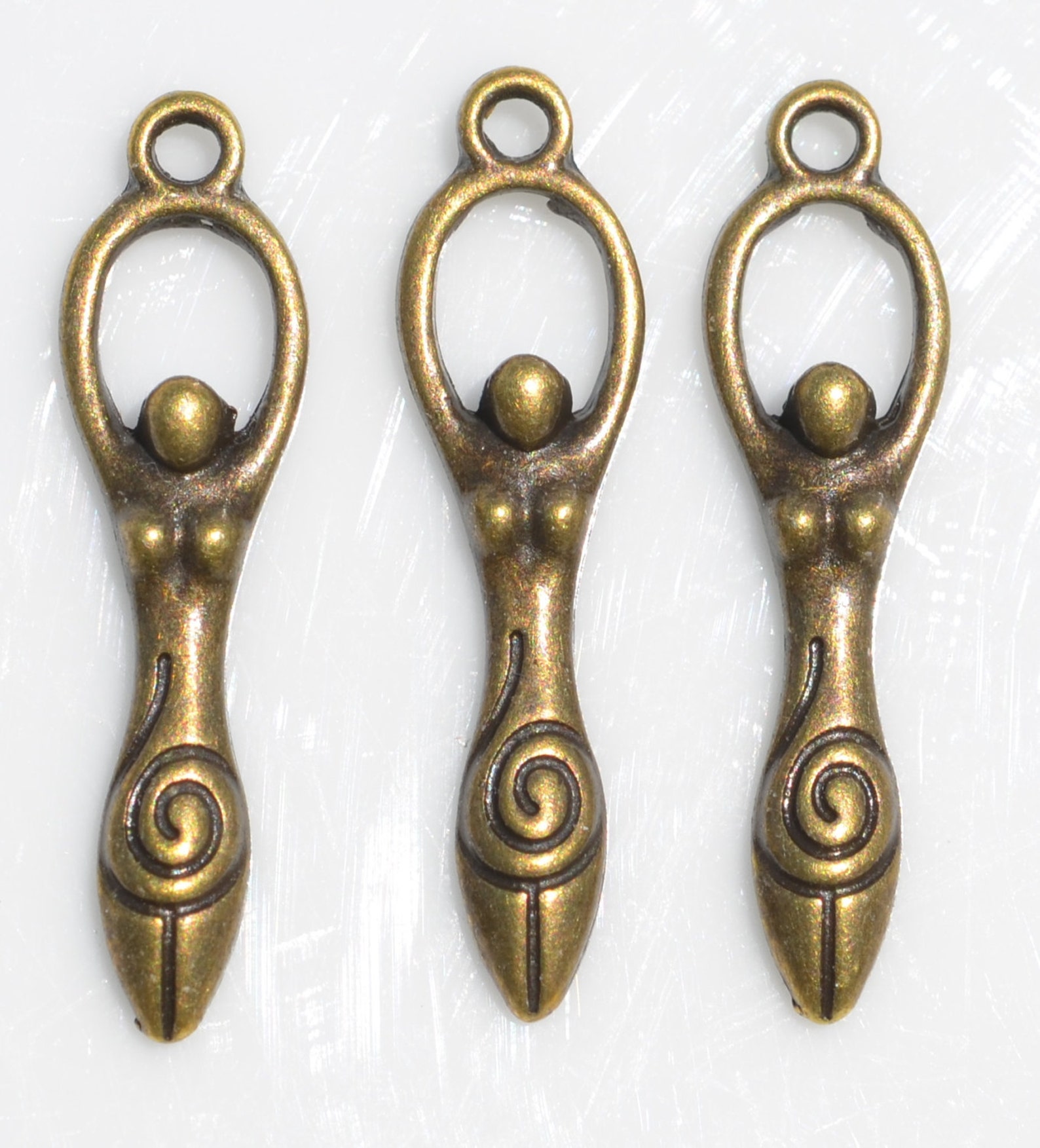 BULK 50 Goddess Bronze Tone Charms BC6516 Etsy