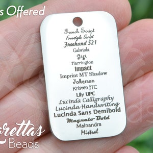Personalized Stainless Steel 8mm Heart Bead, Laser Engraved, Choose Your Font EB228E image 5