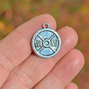1 Weight Lifting Silver Tone Charm SC3269