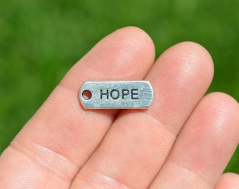 1  HOPE Silver Tone Word Charm SC5162