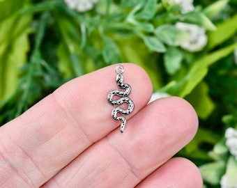 BULK 10 Stainless Steel Snake  Charms SC5329