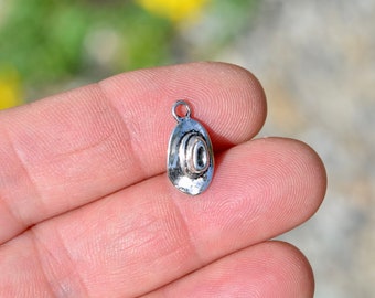 BULK 50 Cowboy Hat Silver Tone Charms SC2869