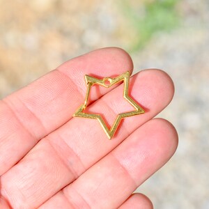 5 Star Key Ring Gold Plated  Clasps F449