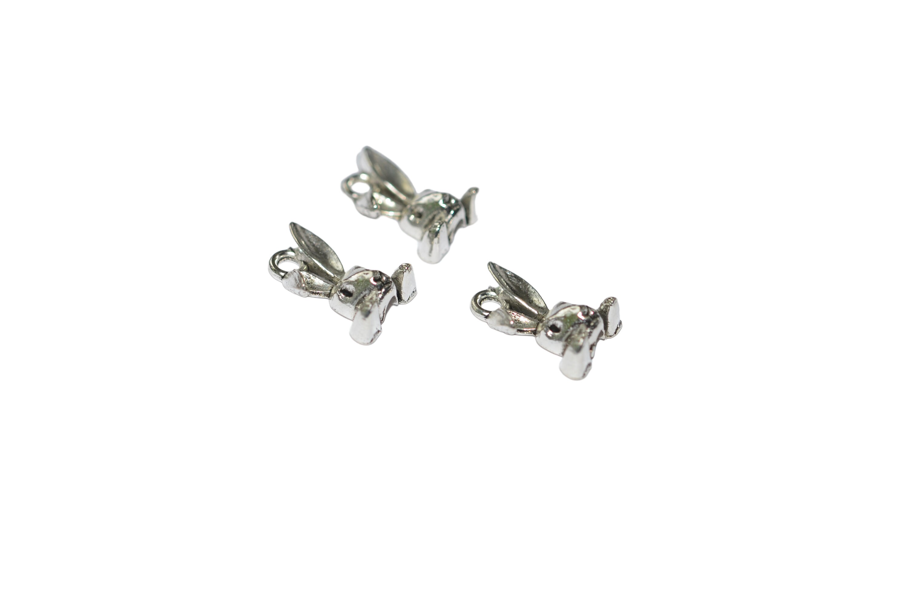 【AND A ASH】Parts Bunny Silver 5 Bunny Rabbit 3D Silver Tone Charms SC2912 - Etsy