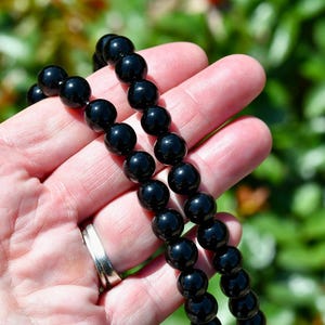 1 Strand Black Onyx 8.5mm Round Beads  BD1168
