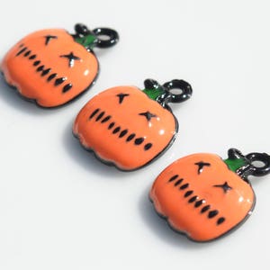 BULK 20 Orange Jack O Lantern Enamel Pumpkin Charms SC5322 - Etsy