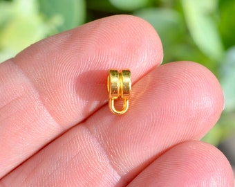 25 European Large Hole  Gold Tone Bails F641