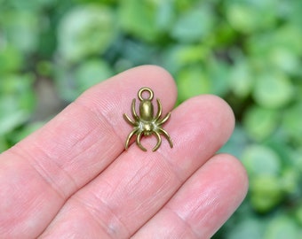 BULK 50   Spider Bronze Tone Charms BC1747