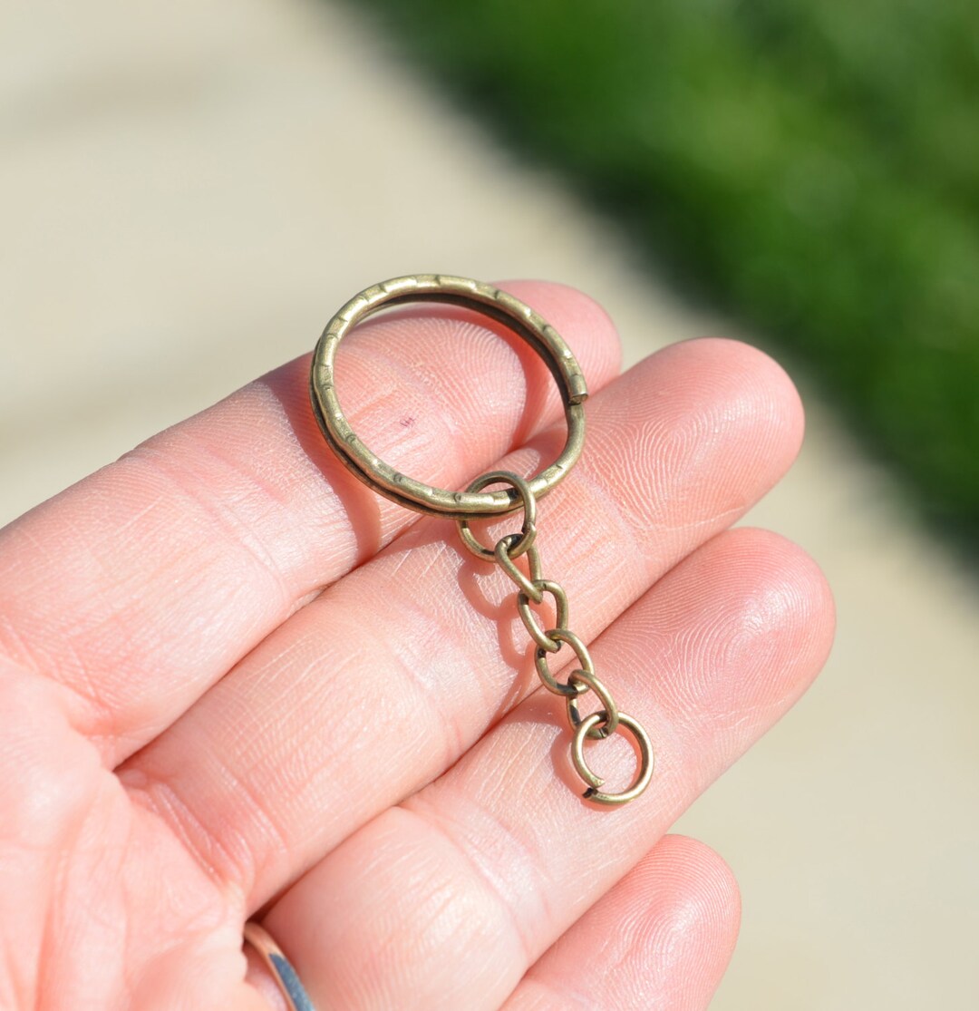 5 Key Ring Holder With Extender Bronze Tone Chain F322 Etsy