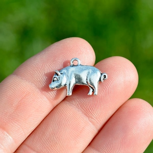 1  Pig Silver Tone Charm SC5365