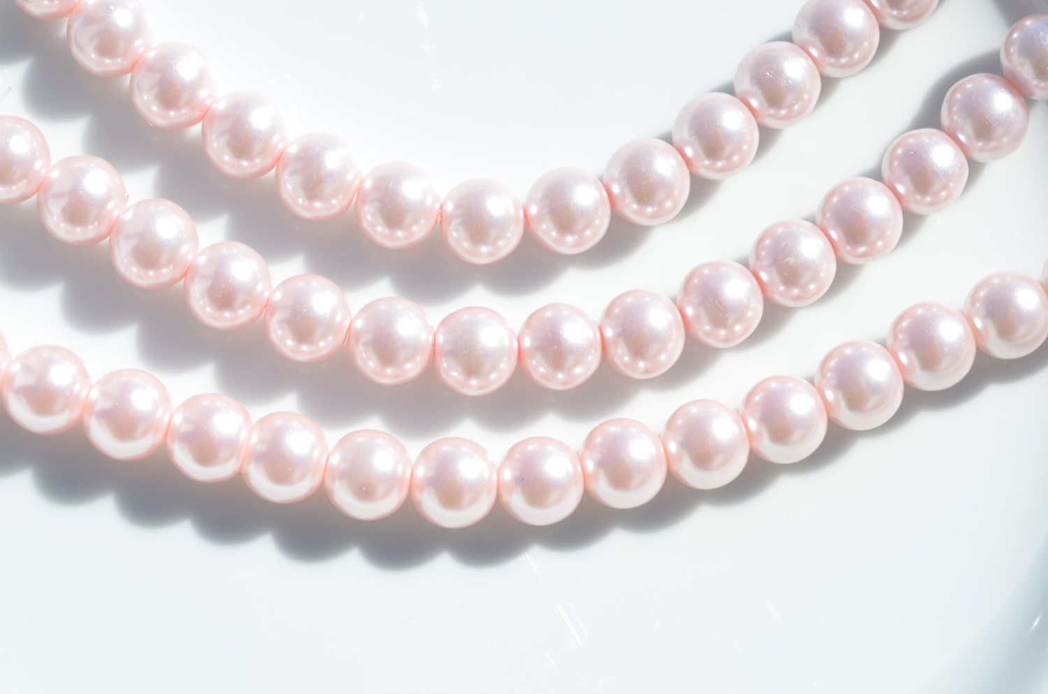 16 Light Pink Glass Pearl Beads 12mm BD443 Etsy