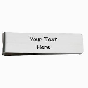 1 Stainless Steel Money Clip, Free Personalization Included F525