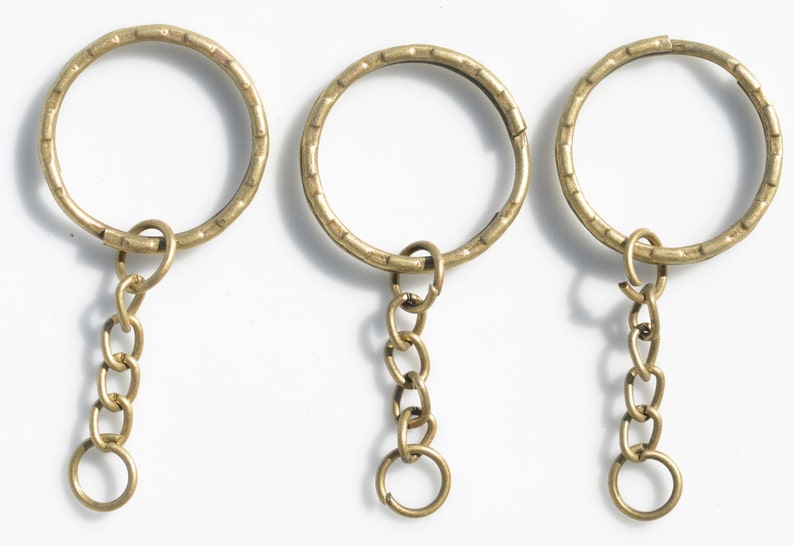 5 Key Ring Holder With Extender Bronze Tone Chain F322 Etsy
